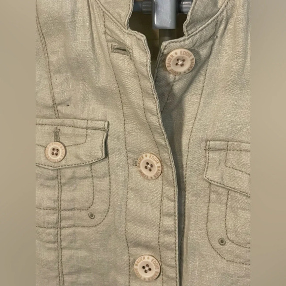 Eddie Bauer 100% linen vintage utility military jacket - Picture 4 of 15